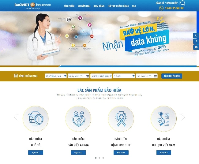 Mẫu thiết kế website bán bảo hiểm đẹp 2